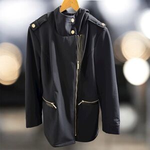 Michael Kors Navy Utility Jacket with Hood Medium